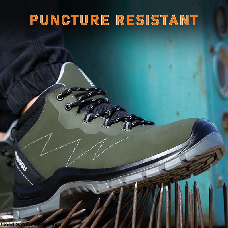 Toe Steel Waterproof Anti-Static Anti-Scalding Welder Men Safety Shoes Anti-Smash Work Boots 99ec
