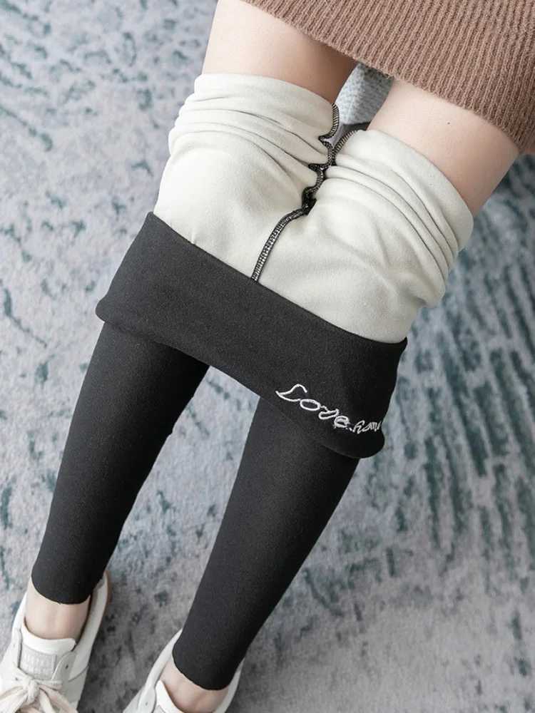 New Winter Women Leggings Thick Velvet Thermal Pants Fleece Sexy Slimming High Waist Solid Warm Elastic Yoga Drop ShippingX240914