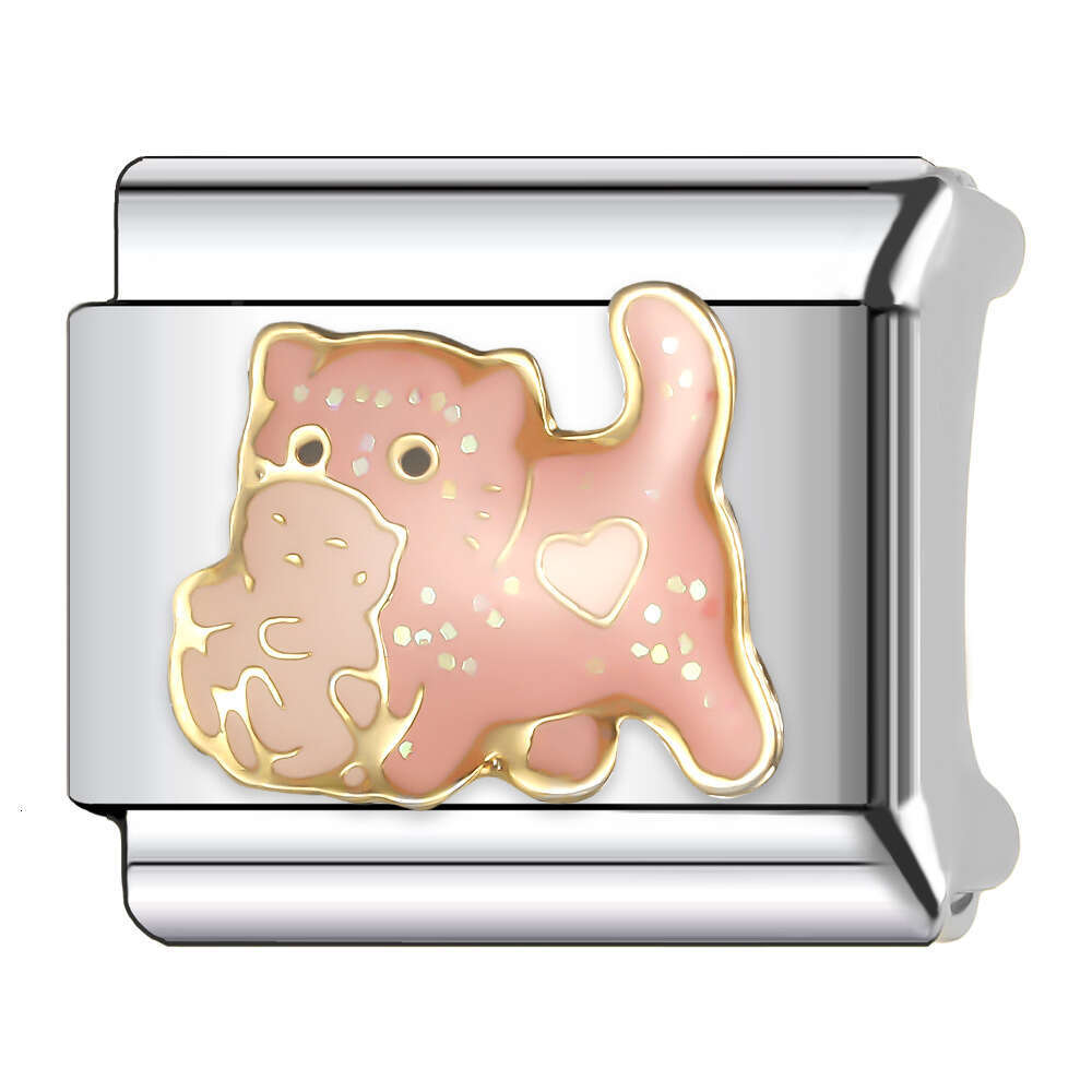 New Women's Gift butterfly Bead Italian Charms Links Bangle Beads Fit 9mm Stainless Steel Bracelet Making DIY For Women accessories Fashion Jewel