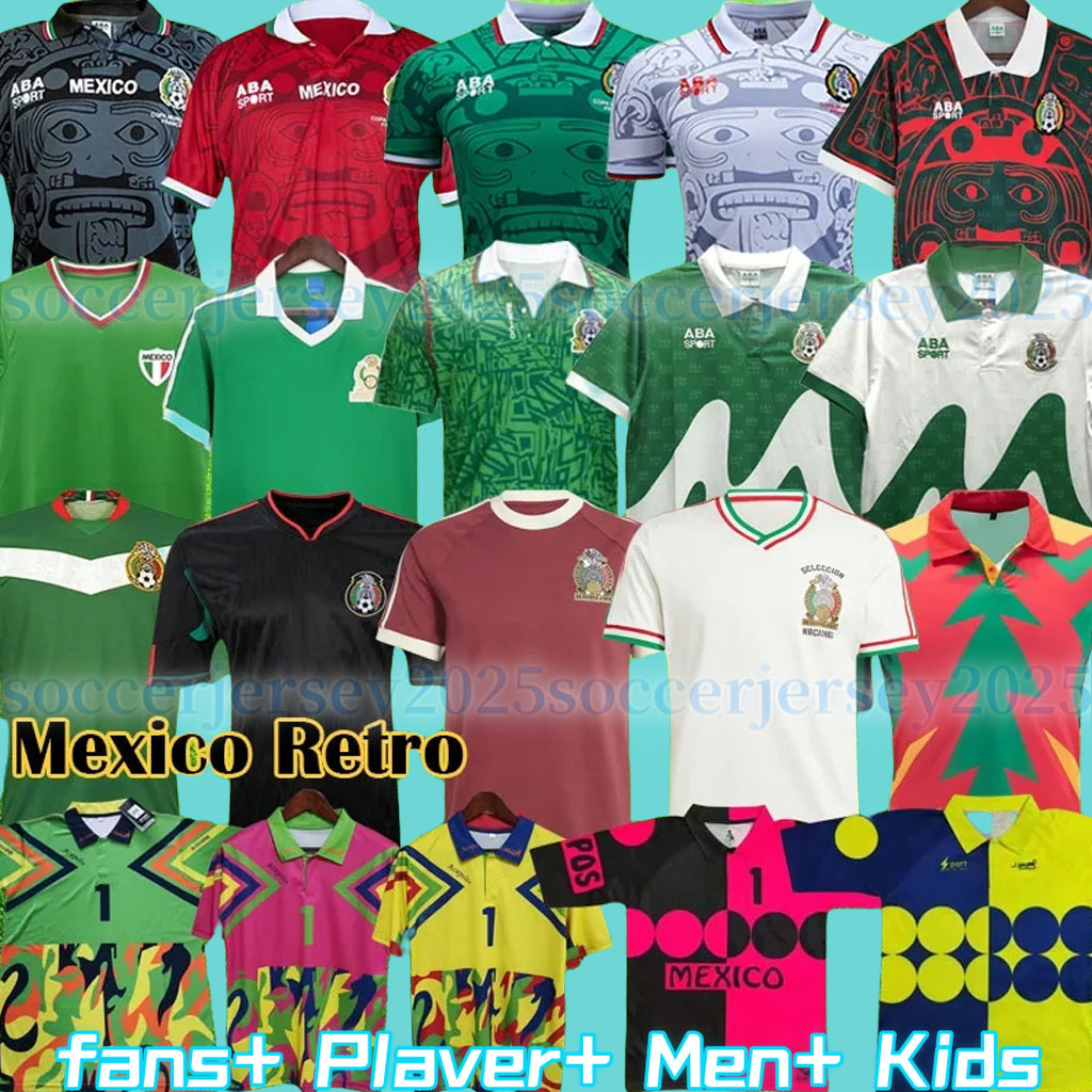 90 1995 Retro MEXICO BLANCO Long Sleeve Soccer Jersey 1986 1994 1998 2010 HERNANDEZ H.SANCHEZ football shirt LUIS GARCIA CAMPOS ancient maillot MARQUEZ 2006