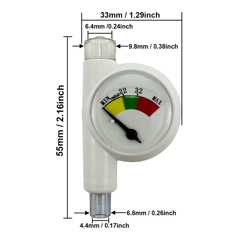 Green Endotracheal Intubation Balloon Pressure Gauge Saturation Detection Device Pet Animal Anesthesia Machine Accessories