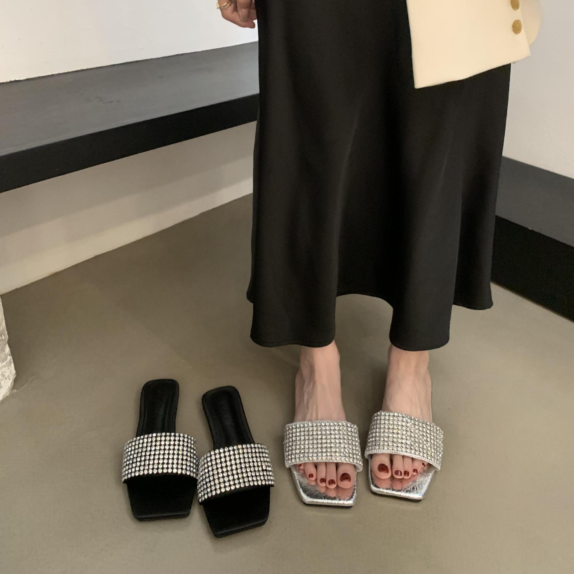 Shoes Fabric Low Rome PU Rubber Hoof Heels 5a02