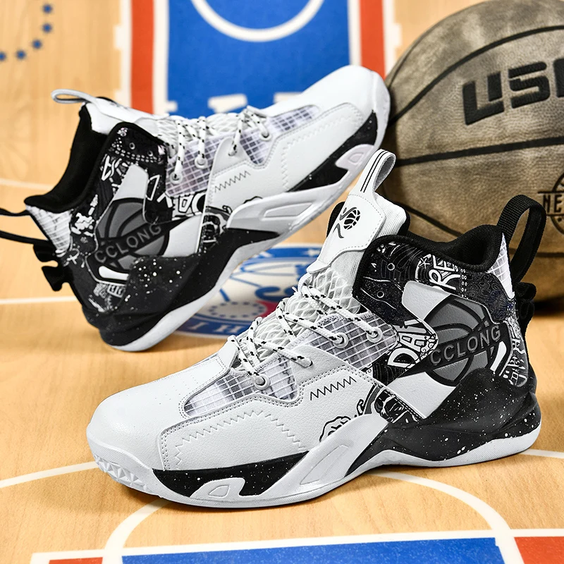 2024 New Big Size 45 Basketball Shoes Men Breathable Sports Shoes Training Athletic Basketball Sneakers Women