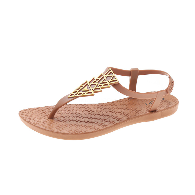 Women Sandals 2024 Summer Flat Shoes Female Bohemian Flip Flops Ladies Vacation Beach Sandales Girls Street Round head Footwear