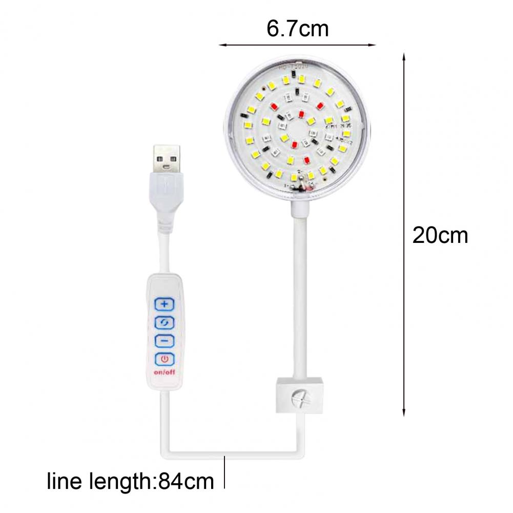 Fish Tank Light Soft Connection 360-degree Adjustable Aquarium Light Energy-saving Led Clip Lamp for Fish Tanks Full for Turtle