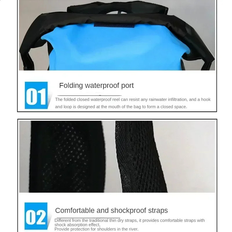 25L waterproof dry bag swimming backpack Rucksack floating sports kayak drifting 240911