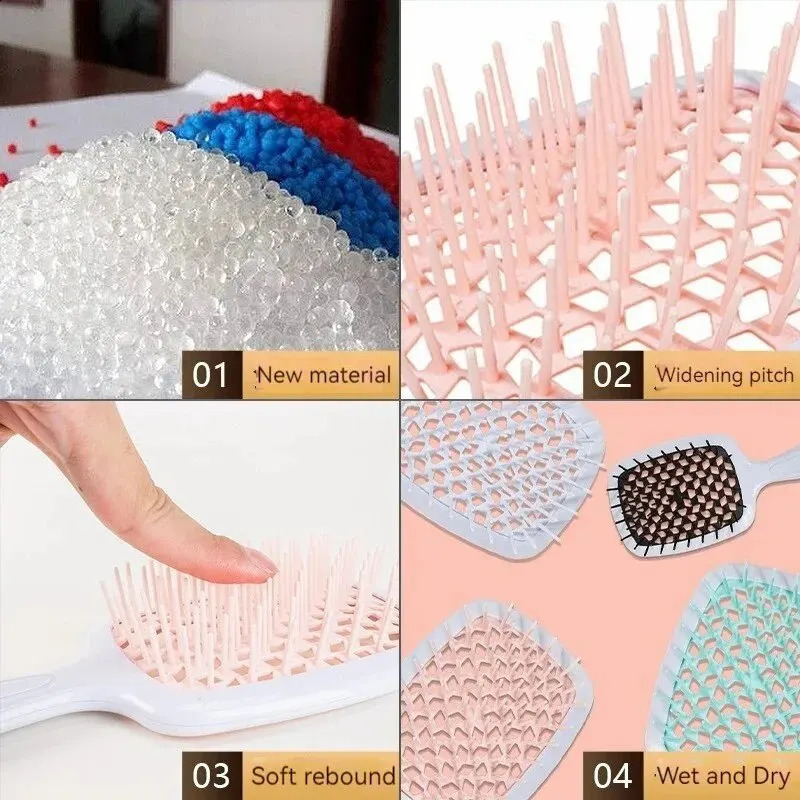 Hairdressing Hair Smoothing Honeycomb Curved Cutout Brush Used For Styling Combing And Massaging The Scalp Comb 240911