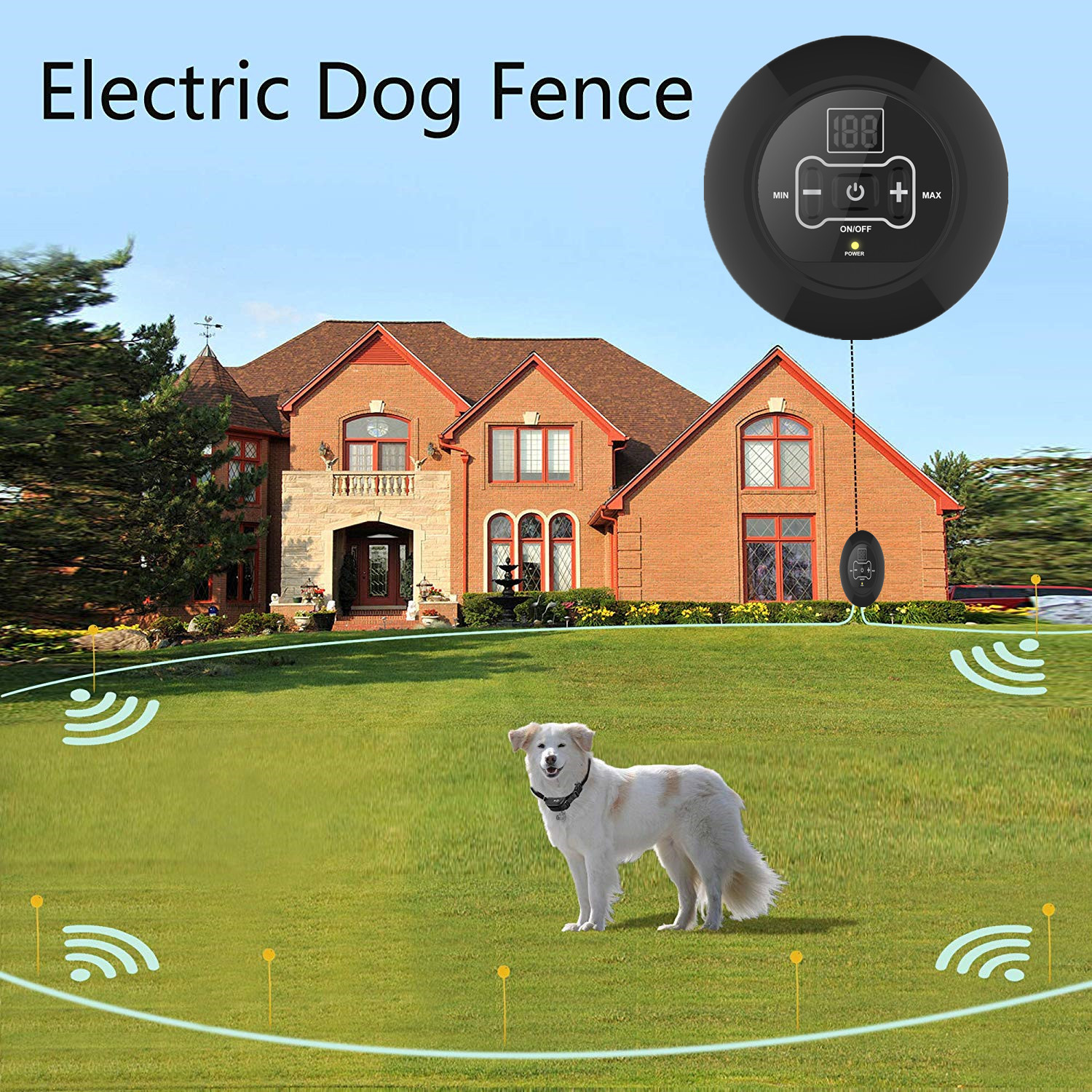 iPetDog Wire Dog training Underground Portable Dog Shock Collar Pet Fencing System Wireless Electric Pet Dog Fence