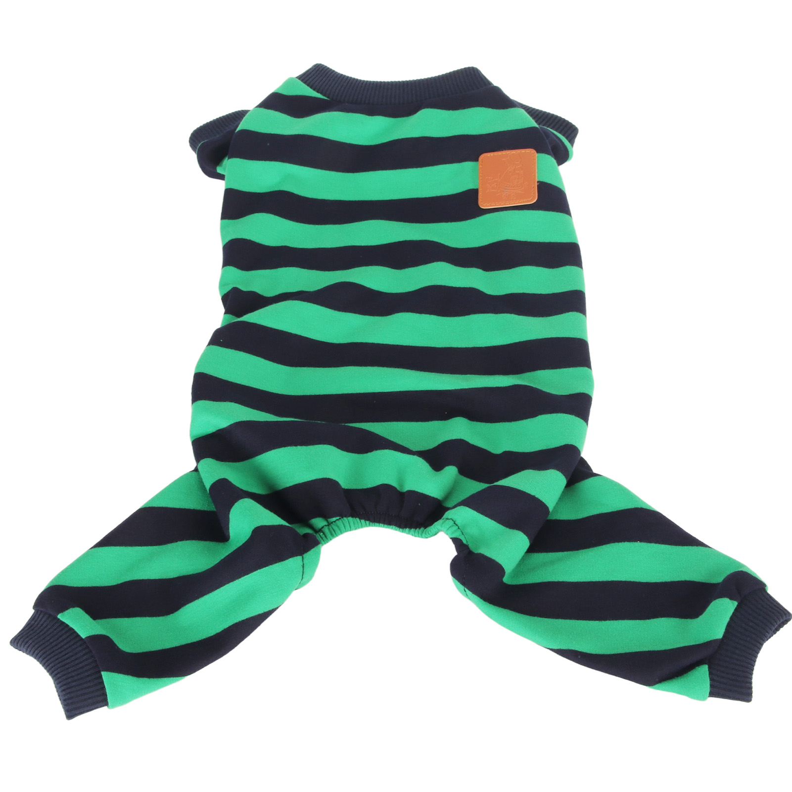 Striped Dog Pajamas Stylish Cute Stretchy Breathable 4 Legged Pet Pajamas For Home Daily Wear