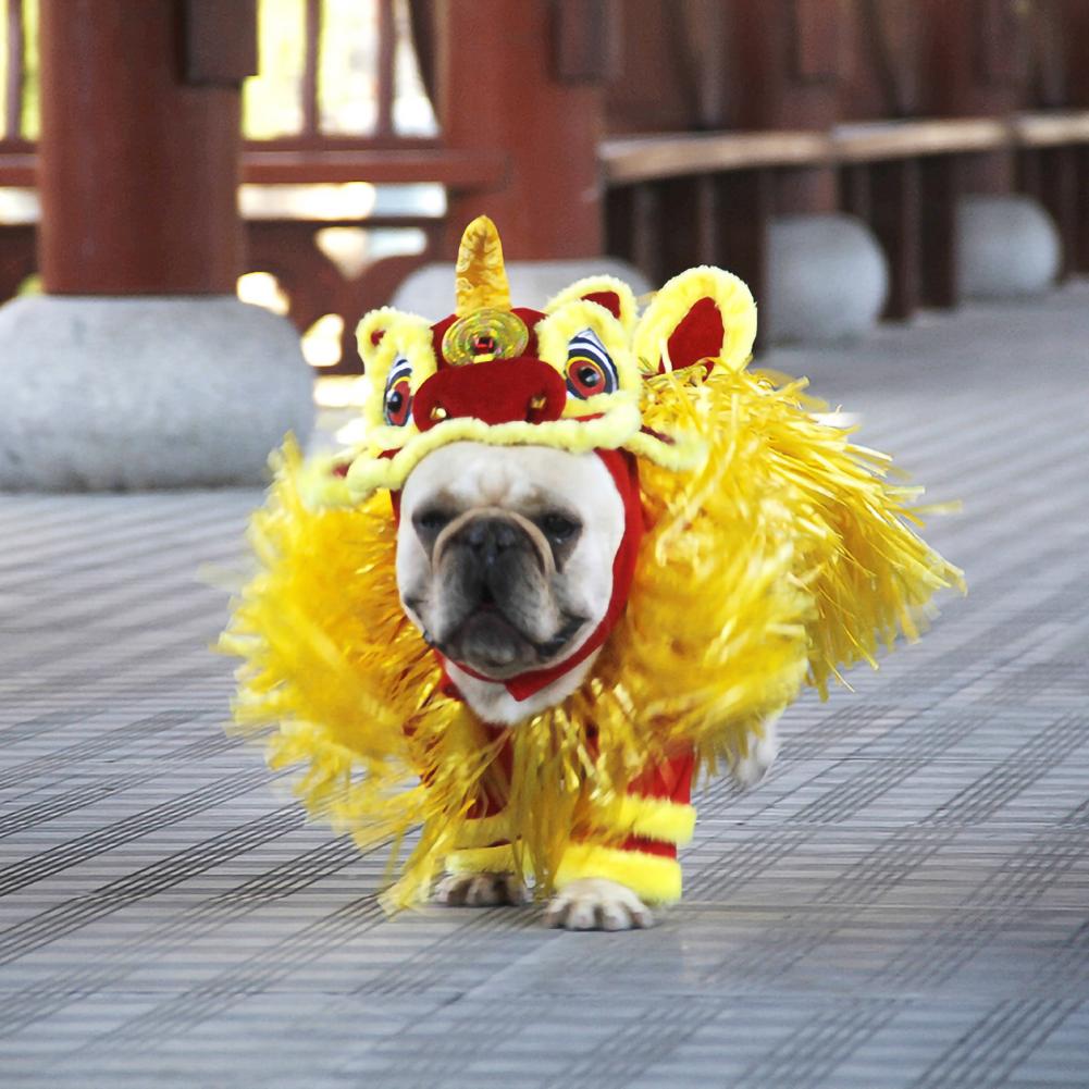 Dog Costume Soft Holiday Cat Puppy Outfit Chinese Style Puppy Costume