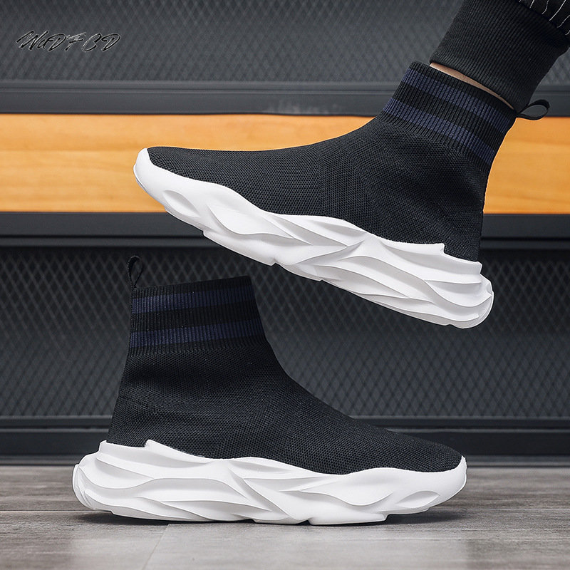 2025 new Men Casual Sneaker Soft Sole Lightweight Running Shoe Fashion Mesh Breathable Height Increased Flat Platform Designer Sock Shoes 25c3 s 52a9