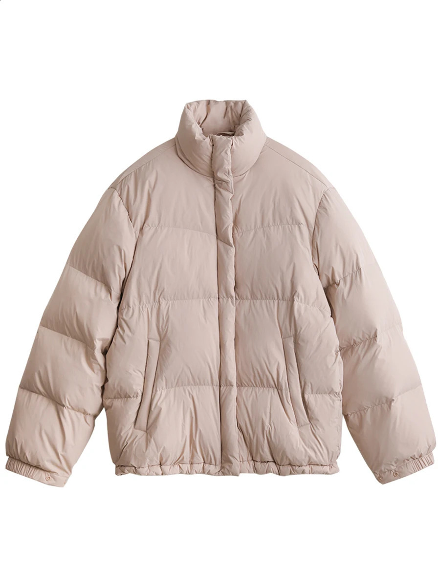 CHIC VEN womens down jacket loose casual 90% white duck down jacket rack collar womens bread jacket autumn 240913