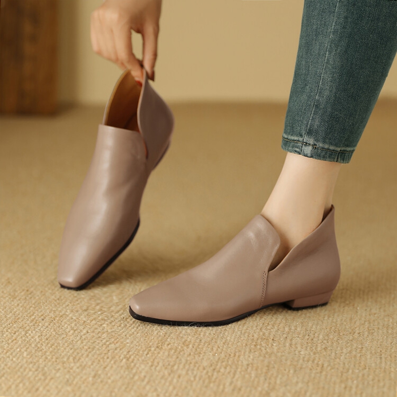 NEW Autumn/Spring Women Loafers Genuine Leather Shoes for Women Square Toe Chunky Heel Women Pumps Concise Shoes сапоги женские