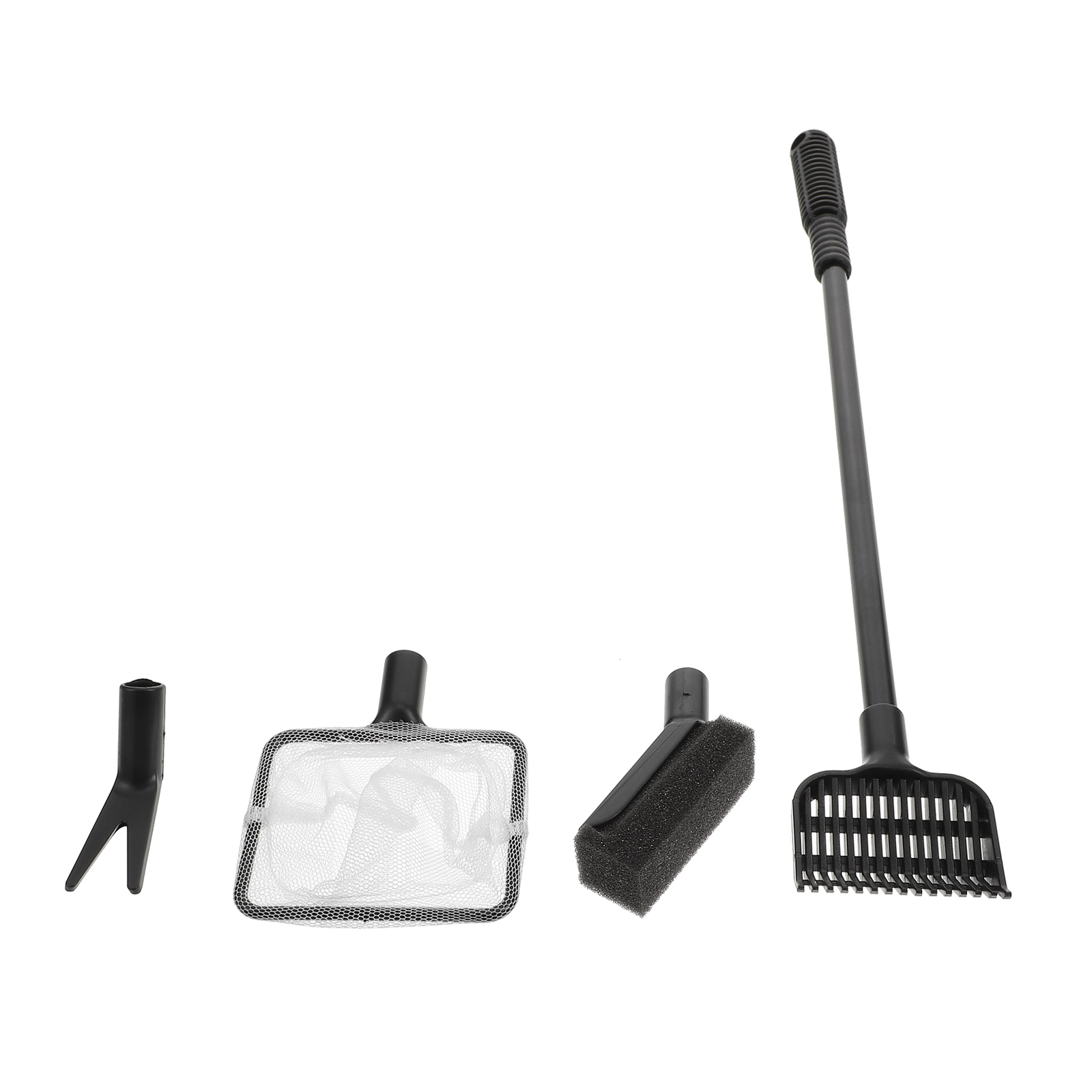 Fish Tank Cleaning Brush Portable Fishing Net Suite Aquarium Gravel Rake Plastic