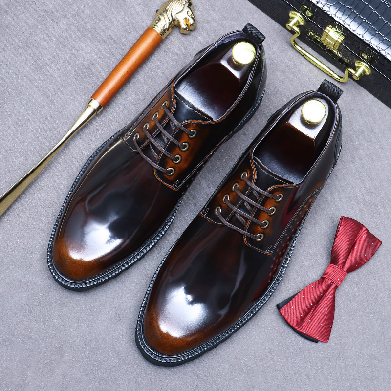 Brand Mens Formal Elegant Italian Footwear Pointed Toe Summer Men Wedding Dress Shoes Genuine Leather Men Patent Leather Shoes