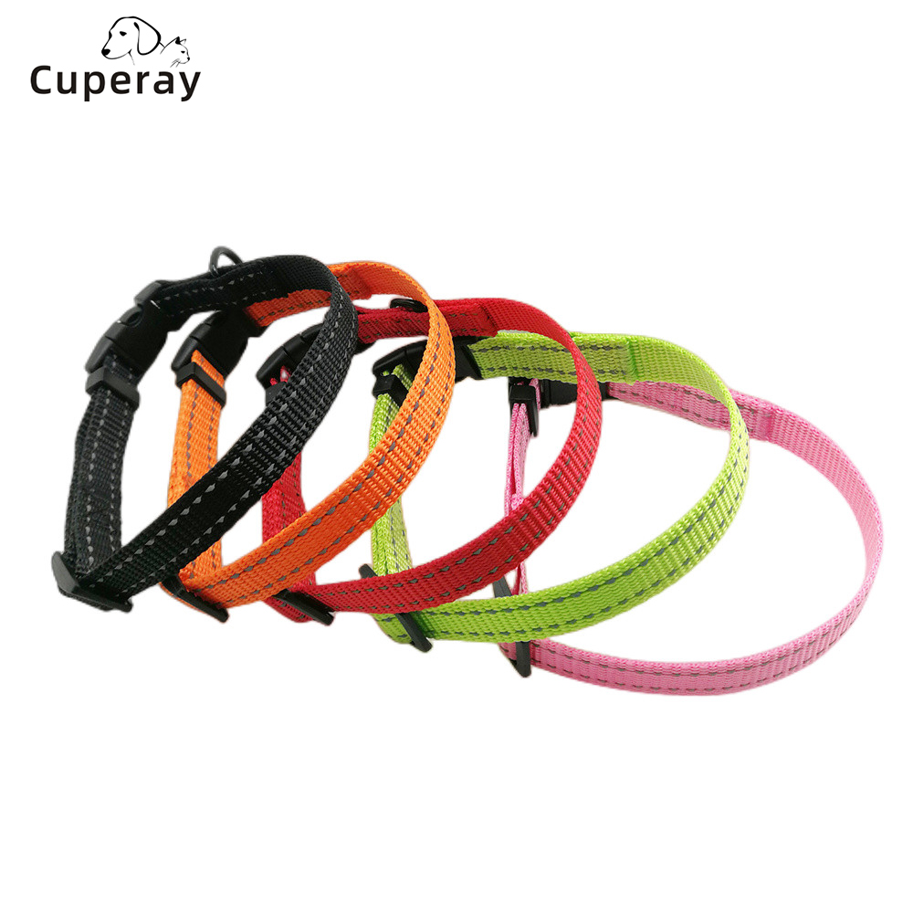 Nylon Reflective Dog Collar Adjustable Pet Collar Lightweight and Comfortable for Small To Medium Dogs and Cats Pet Accessories