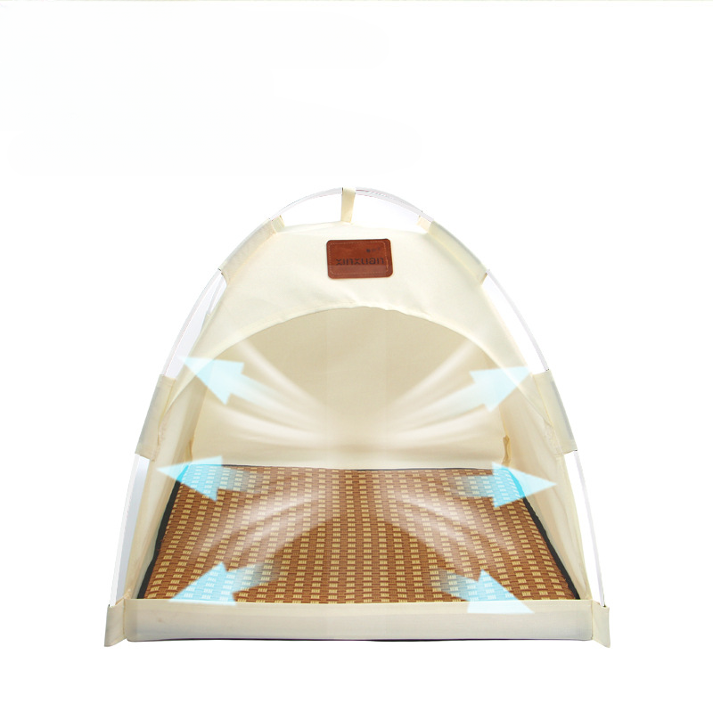 House Tent Semi-enclosed Summer Outdoor Tents Can Be Dismantled Washed Cat Beds Pet Products Supplies accessories