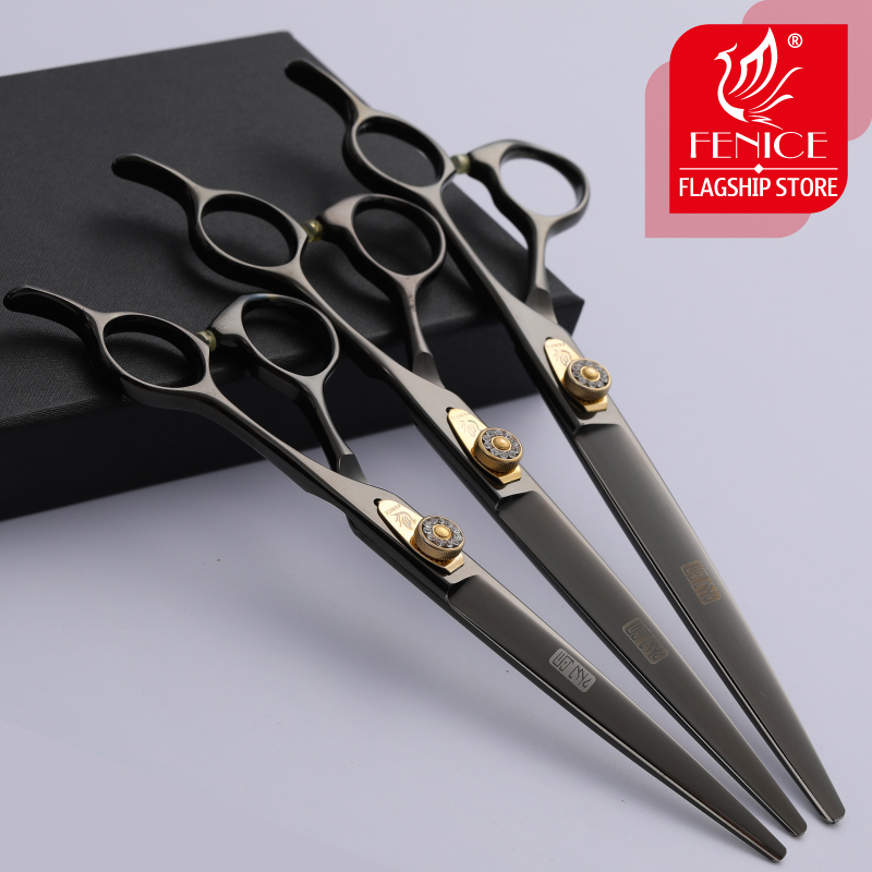 Fenice 7/7.5/8 inch Professional Pets Grooming Tools Cutting Scissors Dog/Cat Hair Cutting Shears Straight Scissors