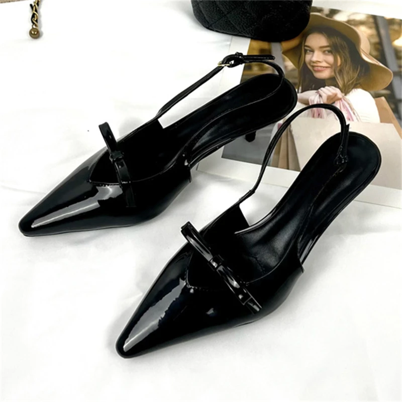 Eilyken New Style Butterfly-knot Pointed Toe Pumps Women Fashion Low Thin Heels Outdoors Banquet Dress Mule Ladies Shoes ae04