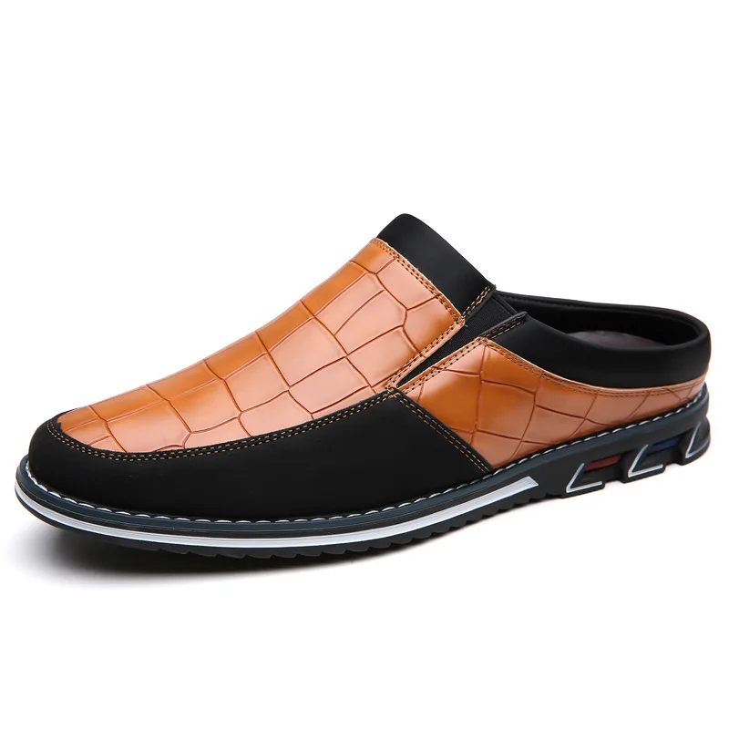 New Styles Spring and Autumn Men Shoes Lightweight Wear Resistant Fashionable Male Casual Slip on Shallow Month PU Leather Shoes