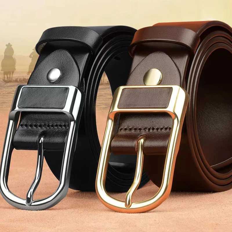2024 New Design PU Leather For Male Fashion Mens High Quality Buckle Jeans Cowskin Casual Belts Business Cowboy WaistbandX240914