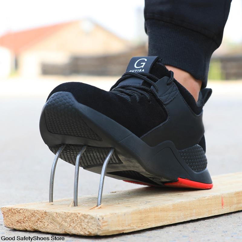 Sneakers Women Warm Winter Men Indestructible Steel Toe Shoes Anti-Smash Safety Work Boots Male a427