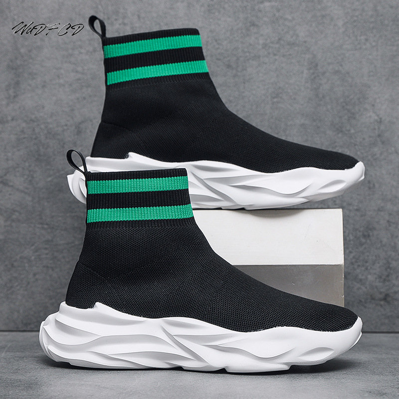 2025 new Men Casual Sneaker Soft Sole Lightweight Running Shoe Fashion Mesh Breathable Height Increased Flat Platform Designer Sock Shoes 25c3 s 52a9