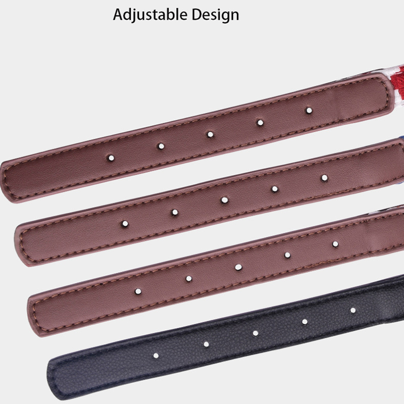 Woven Check Pet Collar, Adjustable Dog Collar Comfortable and Breathable with High Quality Hardware for Puppy Medium Dog and Cat