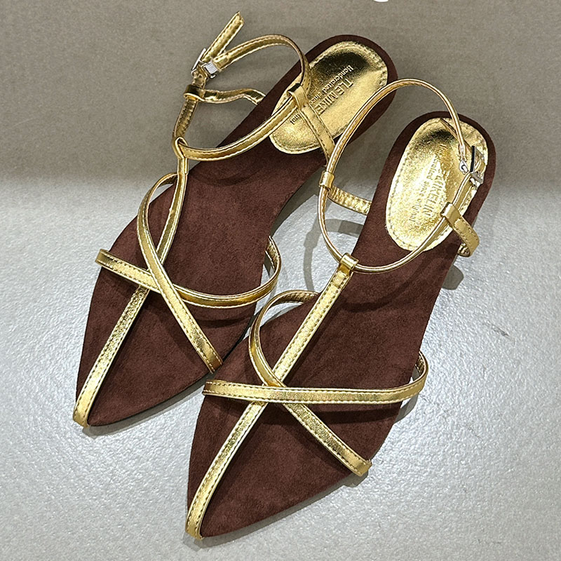 2025 new Heel Low Footwear Shallow Ladies Pumps Casual Female Pointed Toe Fashion Ankle Buckle Elegant Women Heeled Sandals Shoes b1f2 ed