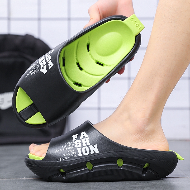 Fashion Men's Slippers Indoor Outdoor Sandals Beach Soft Thick Sole Slides Casual Shoes Men Women Flip-flops Home Slippers 36-45