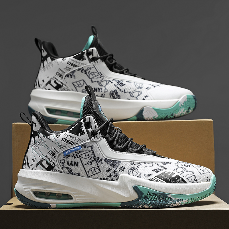 Men High-quality Women Non-slip Basketball Boots Kids Cushioning Sneakers for Boy High Street Walking Shoes bab7