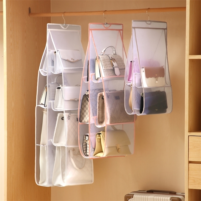Hanger Handbag Organizer Wardrobe Transparent Storage Bag Door Transparent Shoe Bag Hanger Bag Accessories ww 240914
