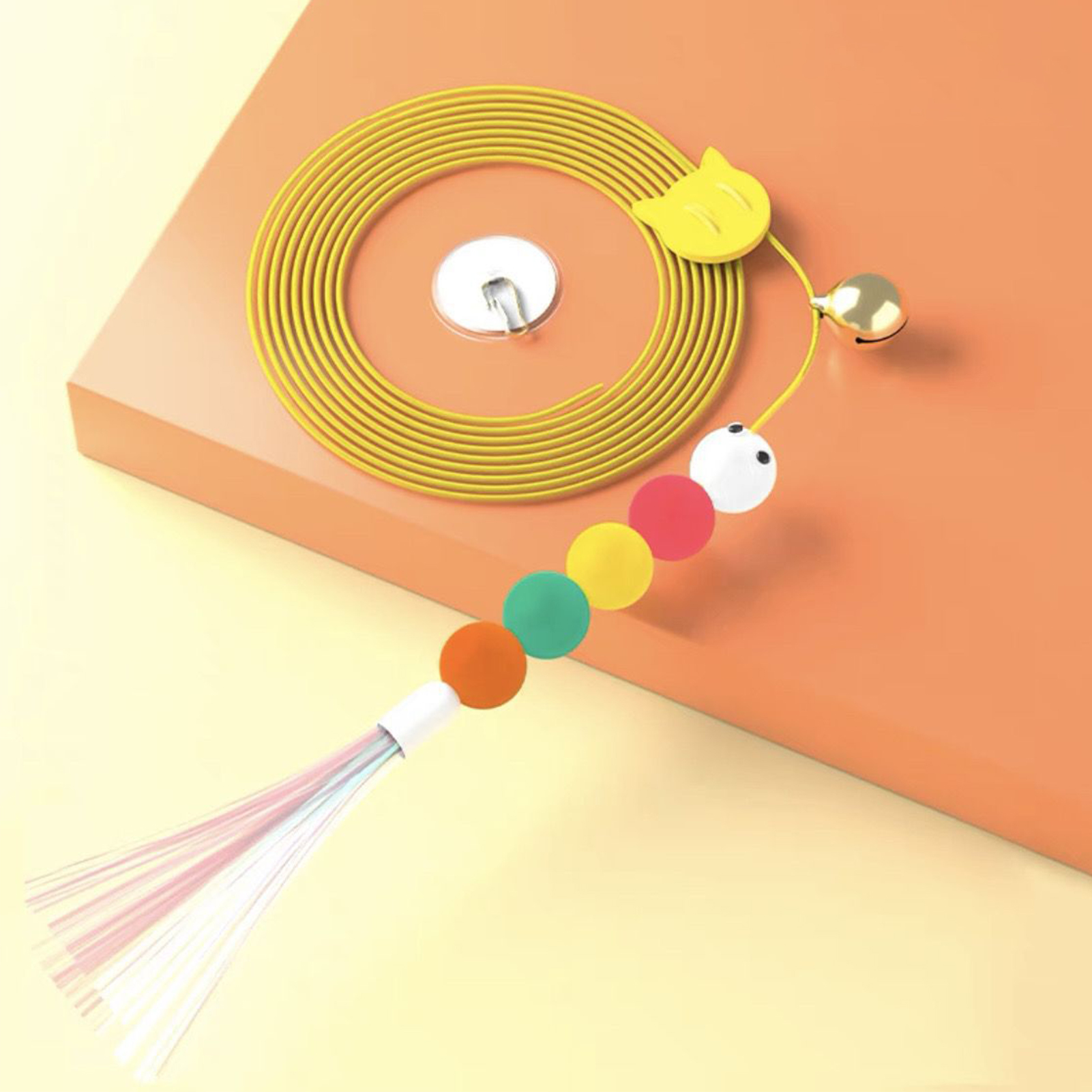 Cat Teaser Toys Interactive Fun Relieve Boredom Hanging Kitten Toys With Bell For Indoor Home