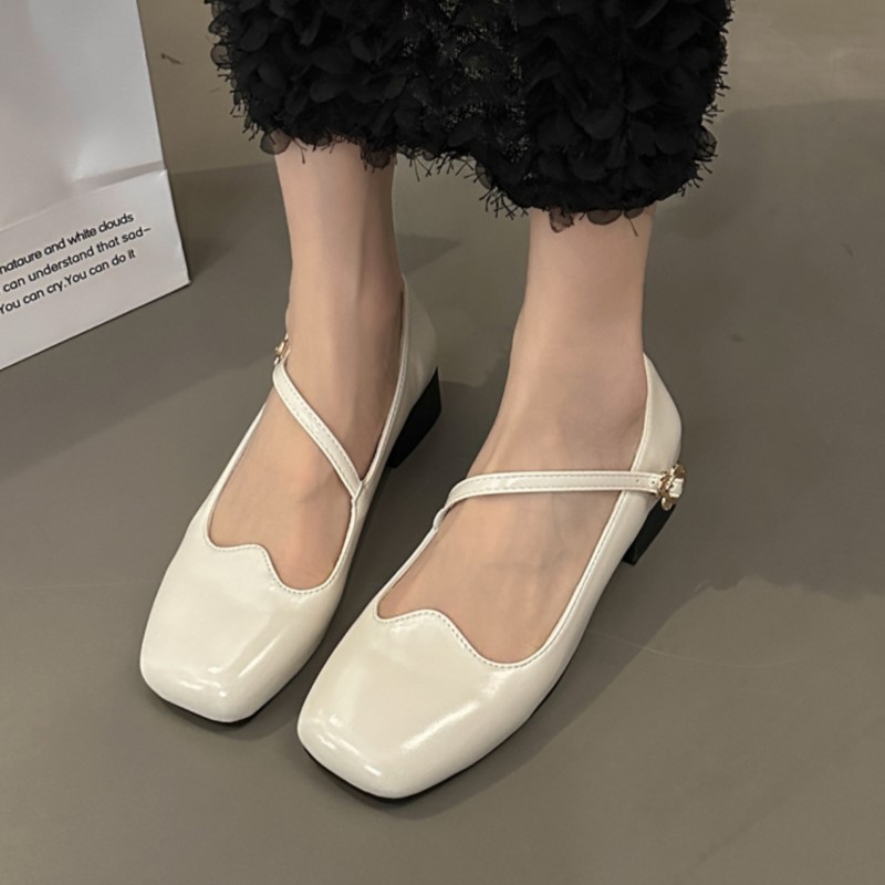 Leather wer Buckle Pumps - Mid Heels Mary Janes for Women 4