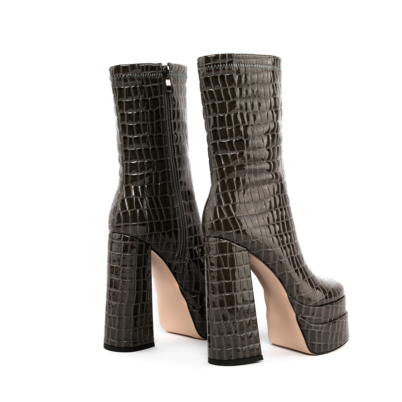 Brand Design Super High Heel Banquet Women's Double Waterproof Platform Party Show Wedding Large 34-43 Winter Autumn Boots dcd0 b573