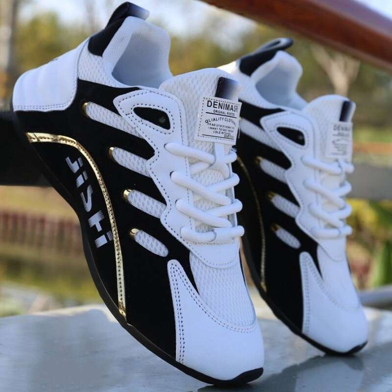 Men Autumn Fashion Mesh Breathable Lightweight Casual Shoes New Comfortable Soft Bottom Flats Lace Up Sneakers