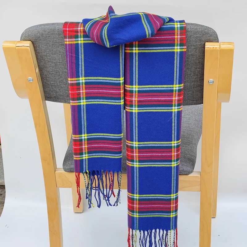 Scarves Womens warm classic plaid scarf fashionable casual popular cashmere couple plaid winter mens business unisex headscarf J240913
