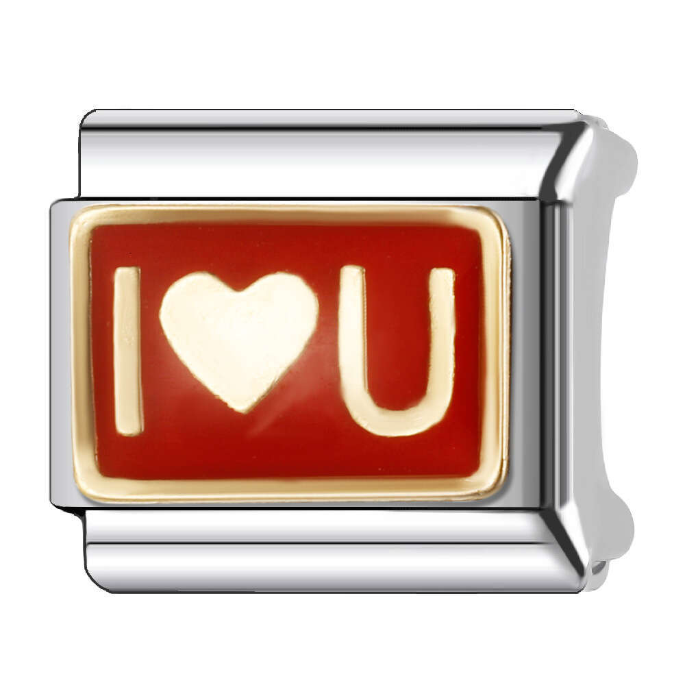 New Women's Gift I love my Dad Bead Italian Charms Links Bangle Beads Fit 9mm Stainless Steel Bracelet Making DIY For Women Fashion Jewelry