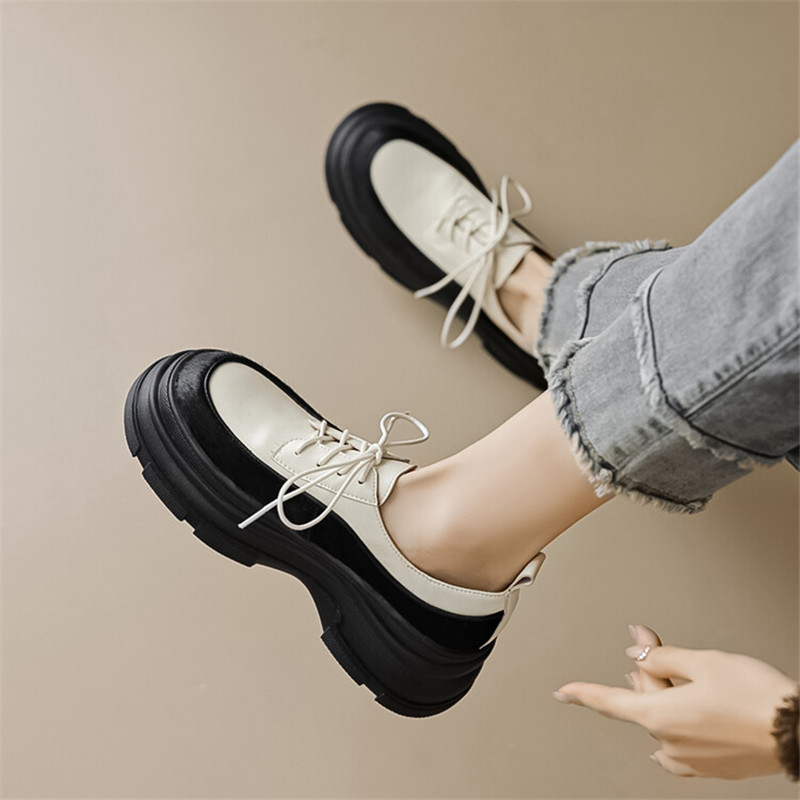 2025 new Horsehair Winter Sheepskin Loafers Round Toe Pumps Platform for Women Concise Ladies Shoes Mixed Color High Heels cf25