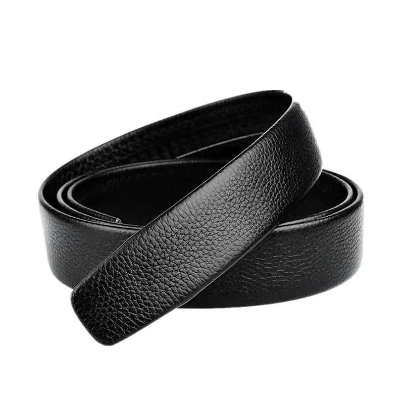 Mens Belt Cow Leather Belts Brand Fashion Automatic Buckle Black Belt High Quality Belts for Men Business Work Casual StrapX240914