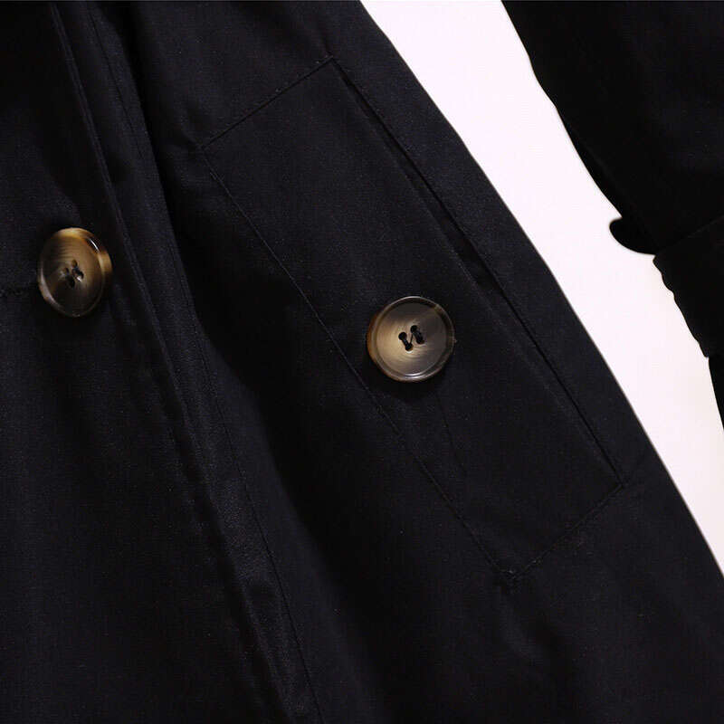 150Kg Plus Size Bust 152Cm Women's Spring Autumn Loose Solid Slim Casual Long Lapel Waist Trench Coat 5Xl 6Xl 7Xl 8Xl 9Xl