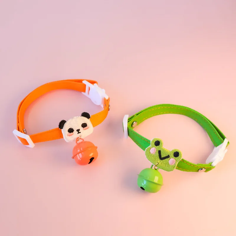 Cats Collar Breakaway for Cats Girl Boy Adjustable Length Cute Pet Collar with Cartoon Animals & Little Bell Kitten Accessoires