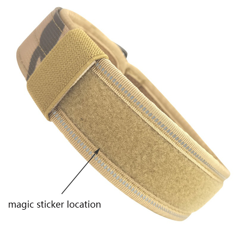 Nylon Tactical Dog Collar with Handle Adjustable Reflective Dog Collar with D-Ring & Buckle Military Collar for Medium Large Dog