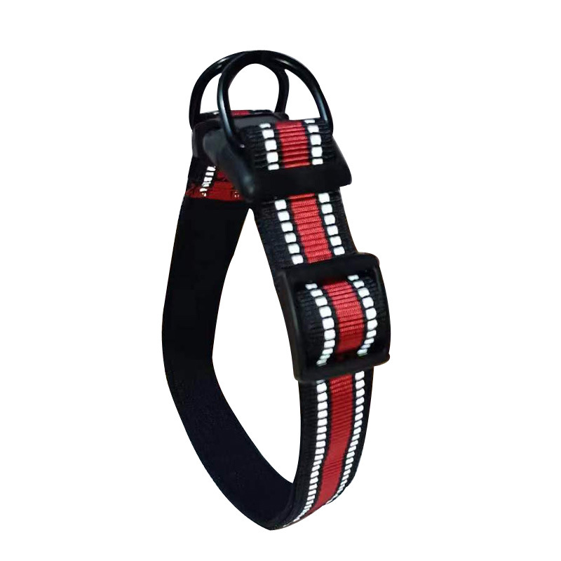 Pet Collar Reflective Large Medium Small Dog Collar Adjustable Dog Collar with Double D Ring and Neoprene Lining Pet Accessories