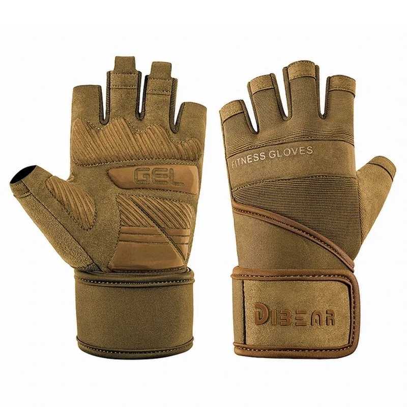 Half Finger Bodybuilding Gym Gloves Weightlifting Dumbbell Training Anti-Slip Fitness Gloves Crossfit Workout Exercise For Man Y240914