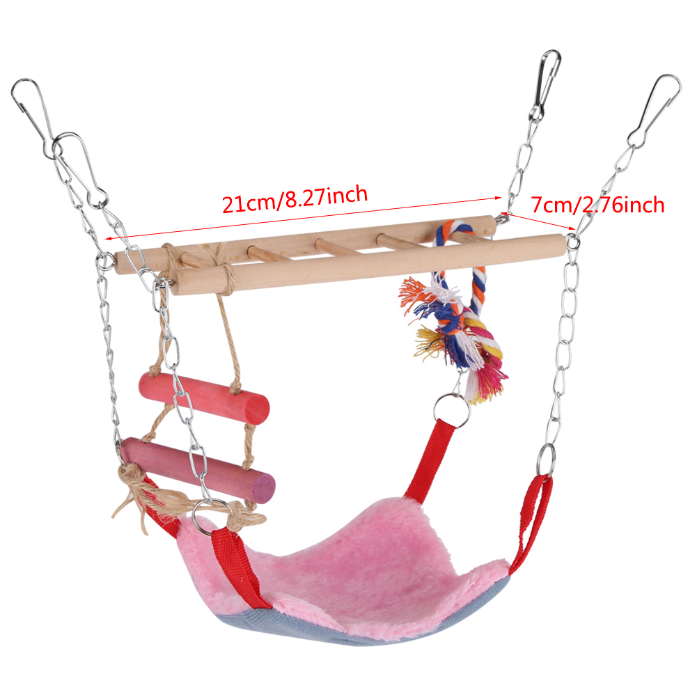 Pets Birds Parrot Climbing Toy Colorful Swing Ladder Bed Accessories Hanging Decor