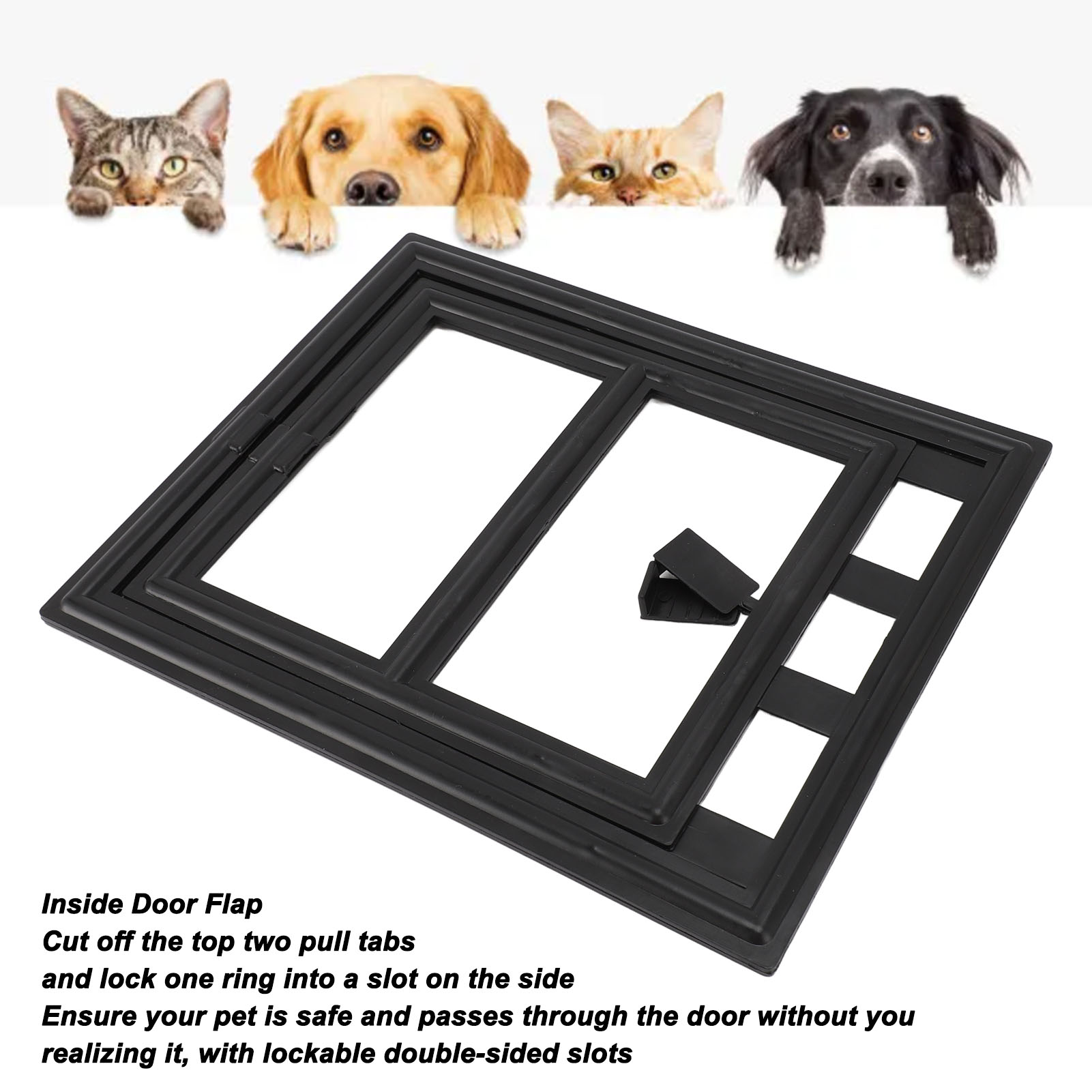 Professional Pet Screen Door, Bite Resistant, Free Access, Lockable Dog Screen Door, Inside Door Flap for Pets, Pigs, Cat