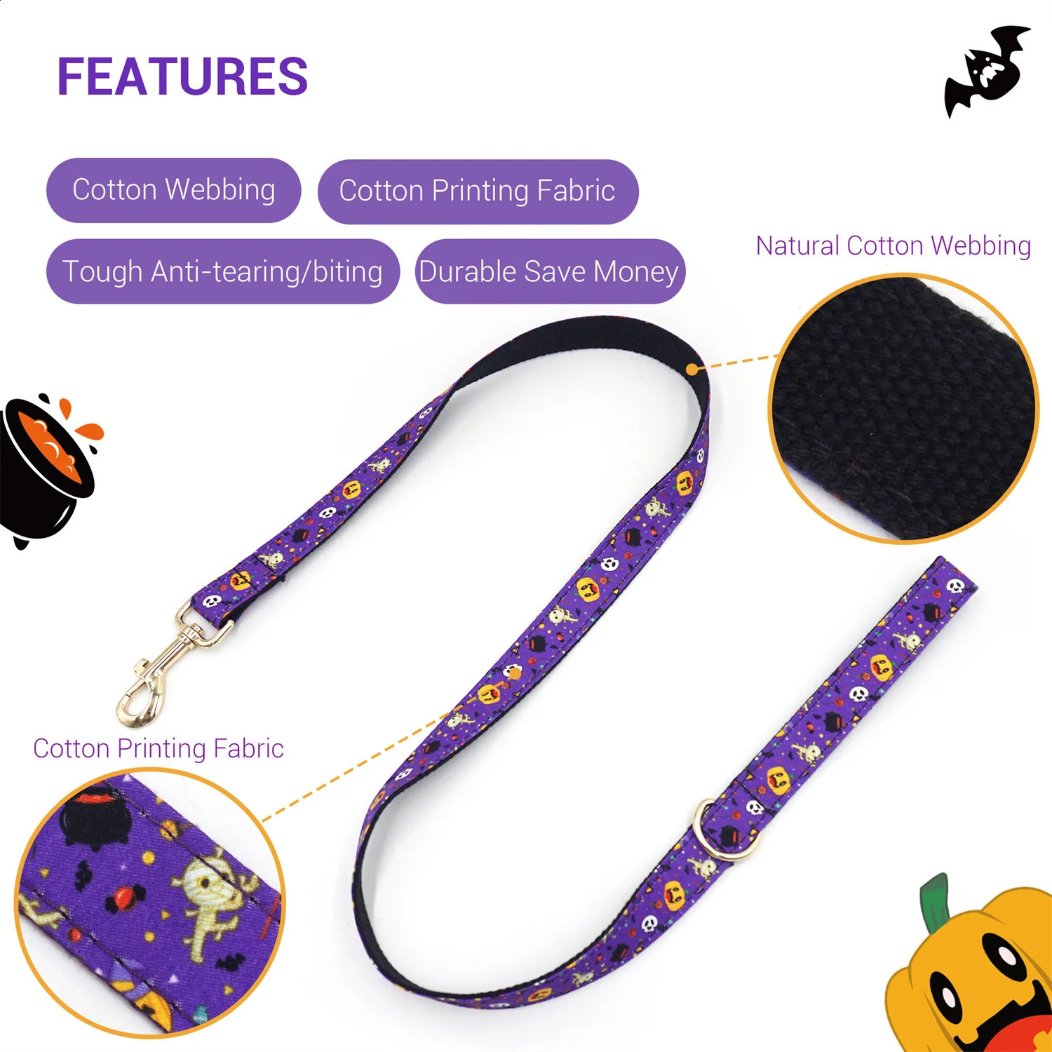 Halloween Ghost Dog Collar Personalized Dog Collar and Belt Set Suitable for Small and Large Dogs Customized Name Dog Collar Bow Party Gift 240914