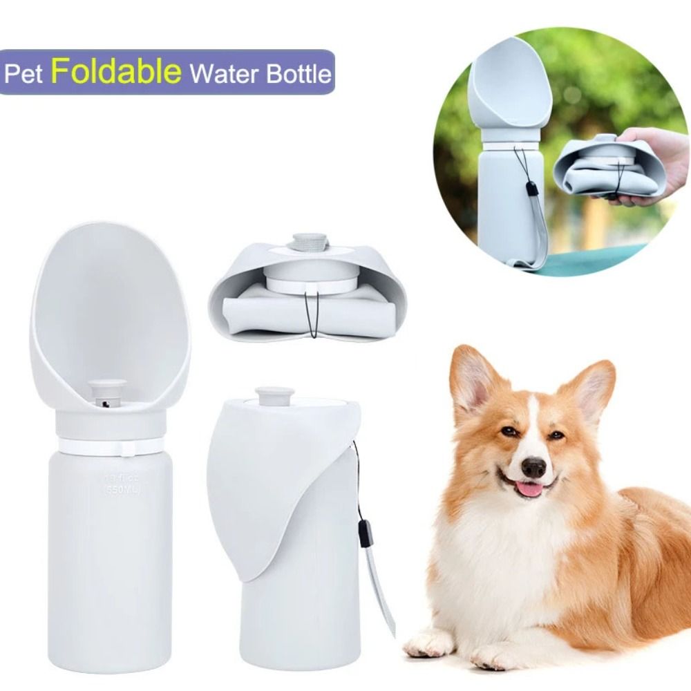 free shipping 550ml Folding Bottle Outdoor Solid Color Portable Water Dispenser Cup Silicone Walking g Pet Travel