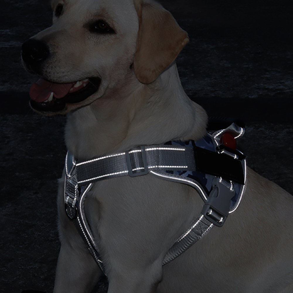 Oxford Cloth Pet Harness Reflective Explosion-proof Vest Type Dog Harness with Close-range EVA Rubber Control Handle Pet Supplie